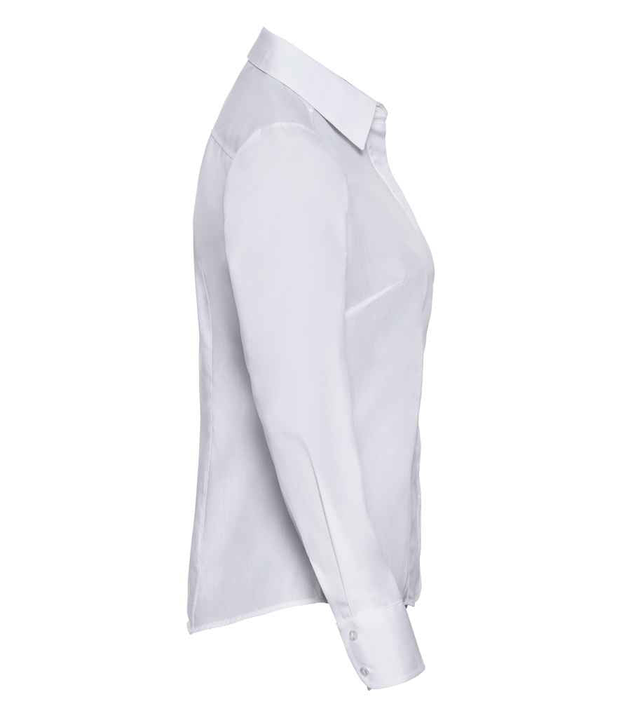 Russell Athletic Collection Ladies Long Sleeve Fitted Poplin Shirt