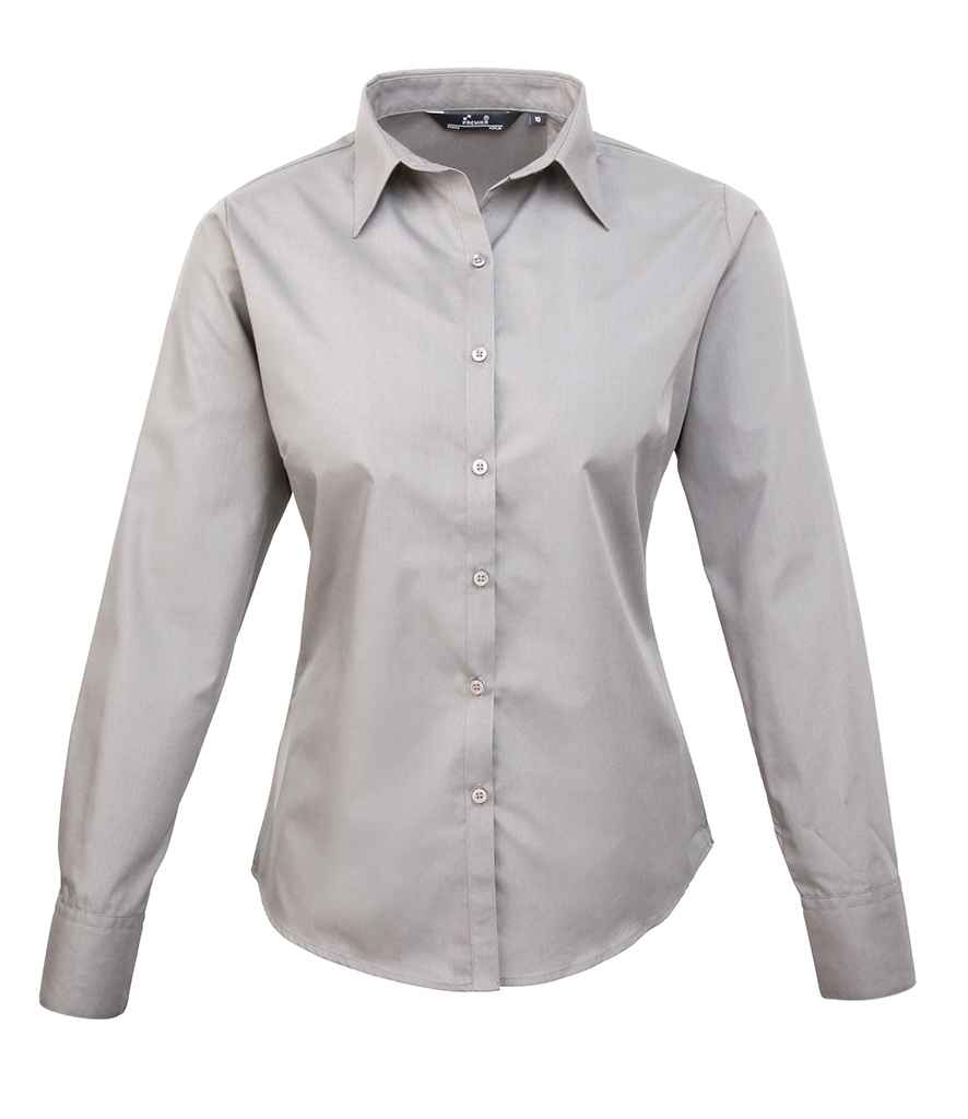 Premier Ladies Long Sleeve Poplin Blouse (2/3)