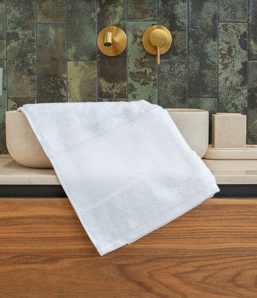 Towel City Organic Printable Border Hand Towel