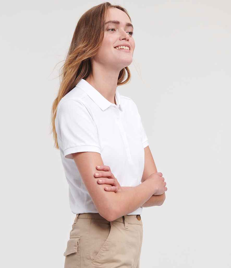 Russell Athletic Ladies Stretch Piqué Polo Shirt