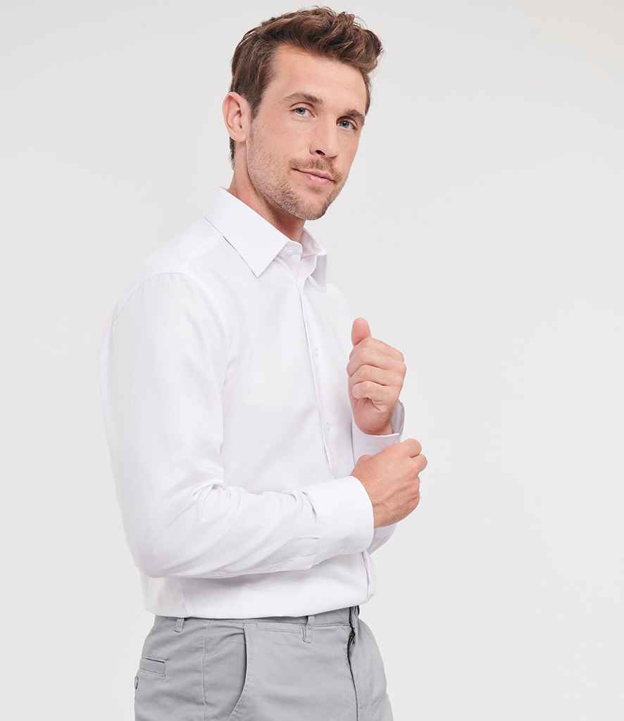 Russell Athletic Collection Long Sleeve Tailored Oxford Shirt