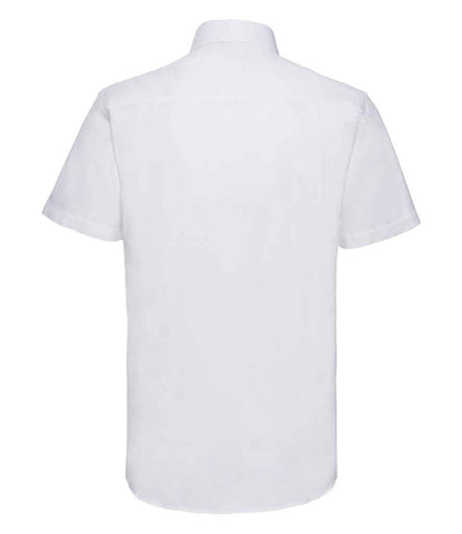 Russell Athletic Collection Short Sleeve Tailored Oxford Shirt