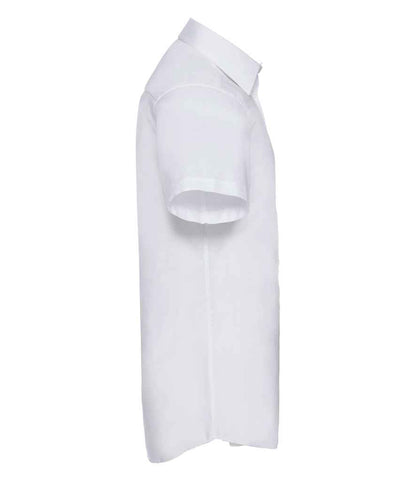 Russell Athletic Collection Short Sleeve Tailored Oxford Shirt