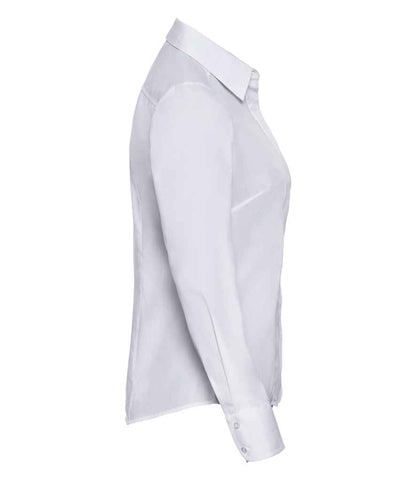Russell Athletic Collection Ladies Long Sleeve Fitted Poplin Shirt