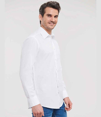 Russell Athletic Collection Long Sleeve Tailored Poplin Shirt