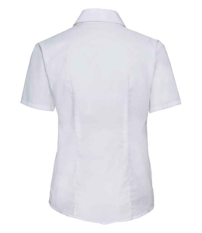Russell Athletic Collection Ladies Short Sleeve Easy Care Oxford Shirt