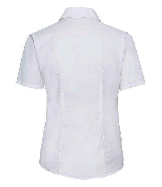 Russell Athletic Collection Ladies Short Sleeve Easy Care Oxford Shirt
