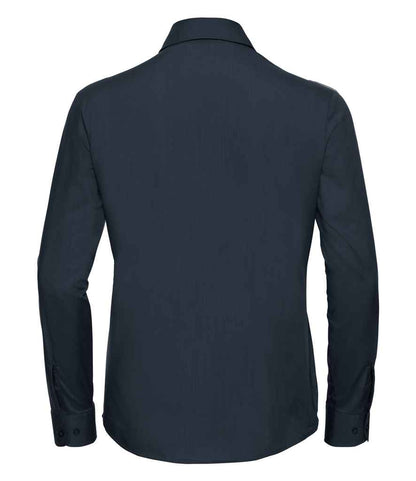 Russell Athletic Collection Ladies Long Sleeve Easy Care Poplin Shirt