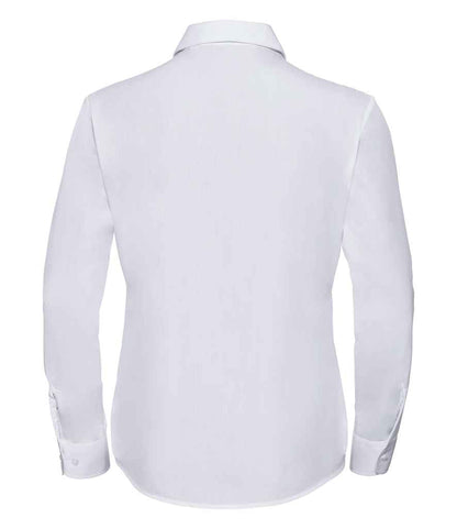 Russell Athletic Collection Ladies Long Sleeve Easy Care Poplin Shirt