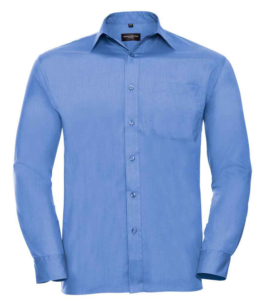 Russell Athletic Collection Long Sleeve Easy Care Poplin Shirt