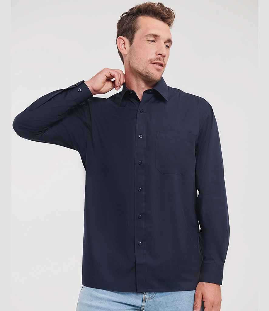 Russell Athletic Collection Long Sleeve Easy Care Poplin Shirt