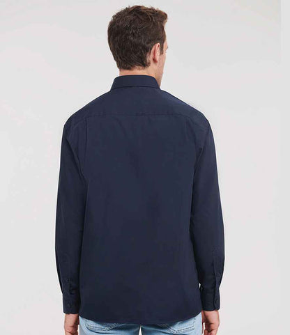 Russell Athletic Collection Long Sleeve Easy Care Poplin Shirt