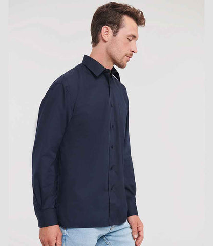 Russell Athletic Collection Long Sleeve Easy Care Poplin Shirt