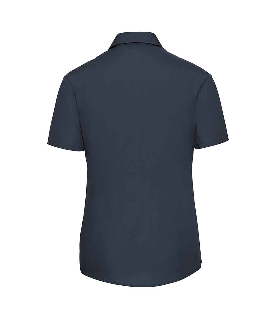 Russell Athletic Collection Ladies Short Sleeve Easy Care Poplin Shirt