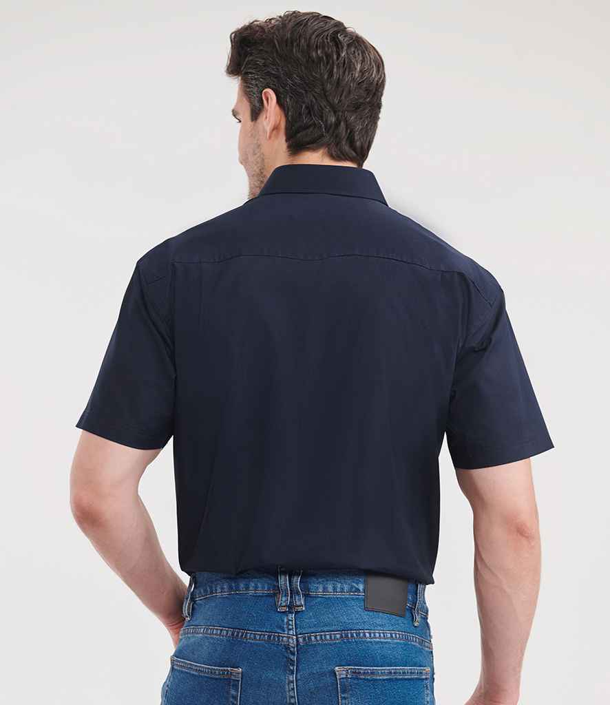 Russell Athletic Collection Short Sleeve Easy Care Poplin Shirt