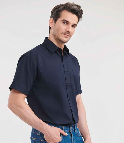 Russell Athletic Collection Short Sleeve Easy Care Poplin Shirt