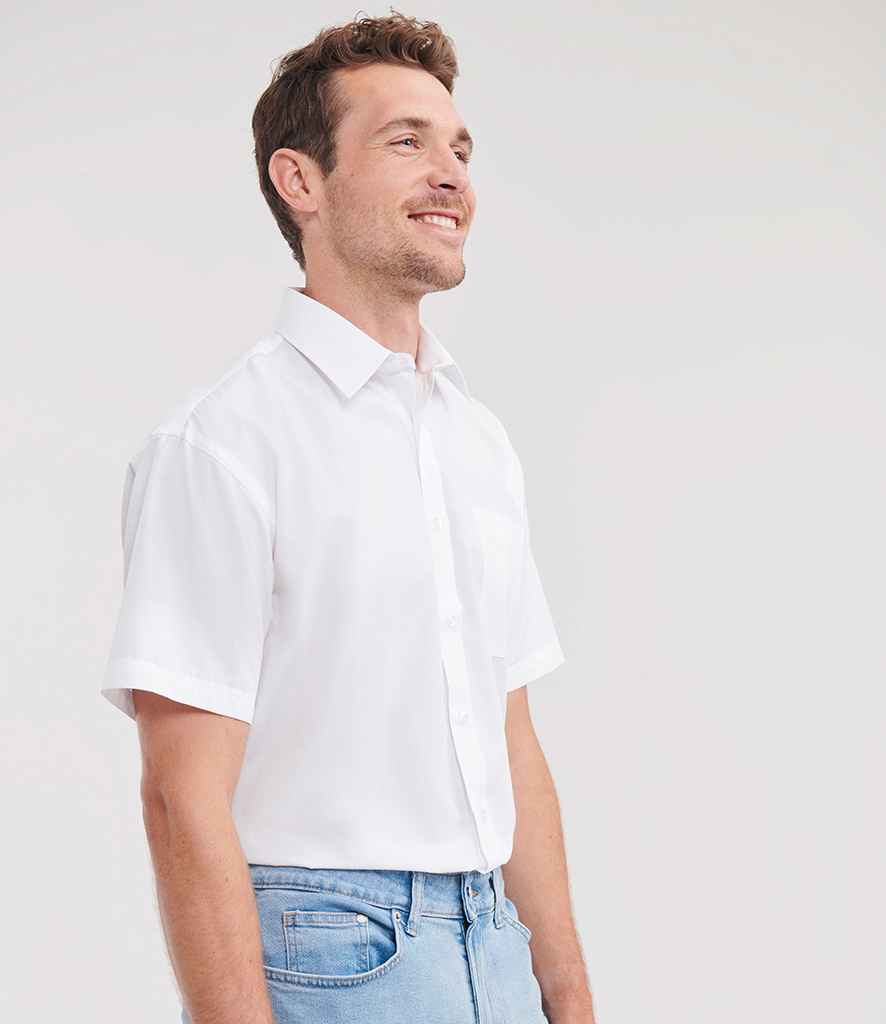 Russell Athletic Collection Short Sleeve Easy Care Poplin Shirt