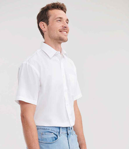 Russell Athletic Collection Short Sleeve Easy Care Poplin Shirt