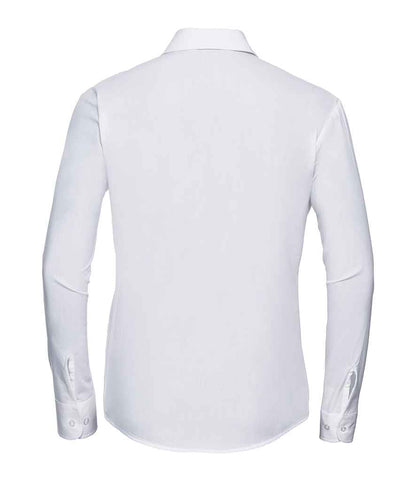Russell Athletic Collection Ladies Long Sleeve Easy Care Cotton Poplin Shirt