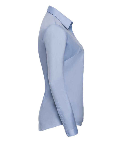 Russell Athletic Collection Ladies Long Sleeve Herringbone Shirt