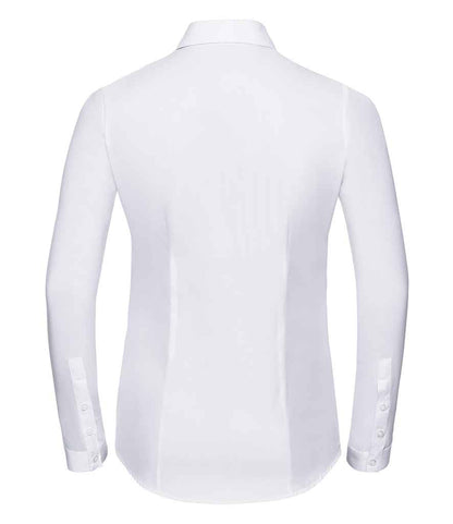 Russell Athletic Collection Ladies Long Sleeve Herringbone Shirt
