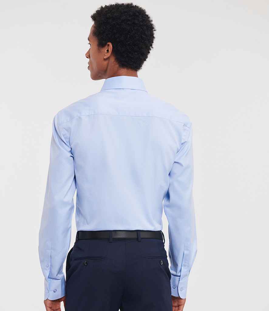 Russell Athletic Collection Long Sleeve Herringbone Shirt