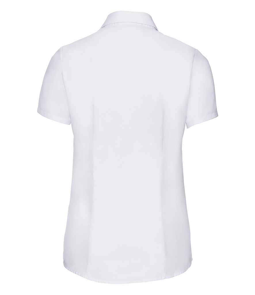 Russell Athletic Collection Ladies Short Sleeve Herringbone Shirt