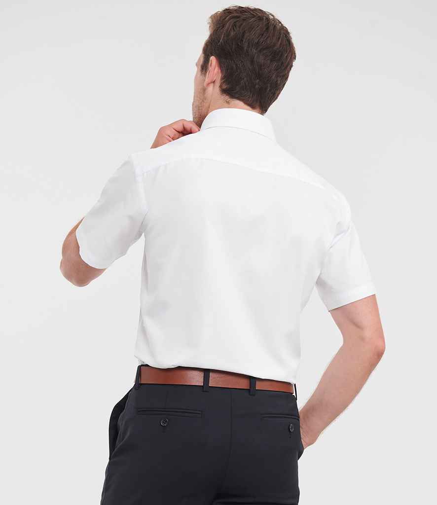 Russell Athletic Collection Short Sleeve Herringbone Shirt