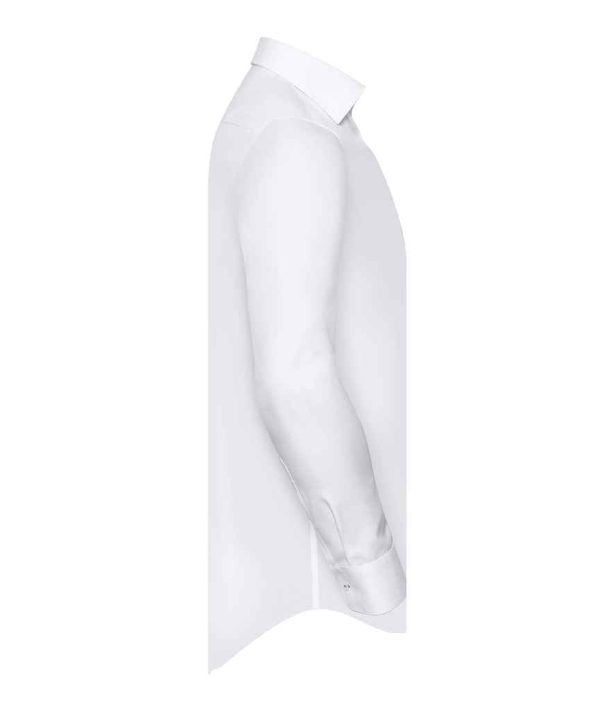 Russell Athletic Collection Long Sleeve Contrast Herringbone Shirt