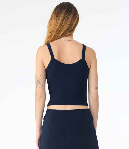 Bella Ladies Micro Rib Spaghetti Strap Tank Top