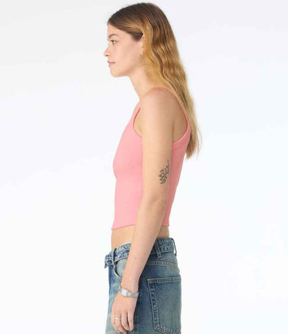 Bella Ladies Micro Rib Spaghetti Strap Tank Top