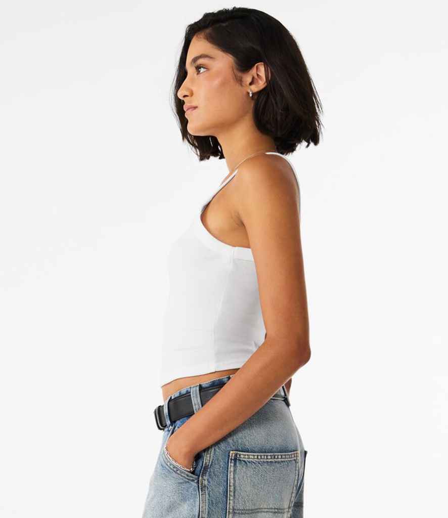 Bella Ladies Micro Rib Spaghetti Strap Tank Top