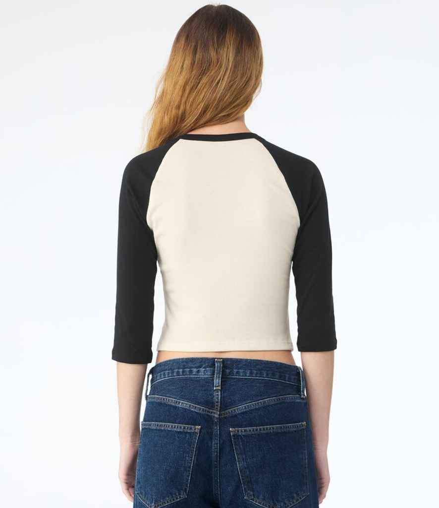 Bella Ladies Micro Rib 3/4 Raglan Baby T-Shirt