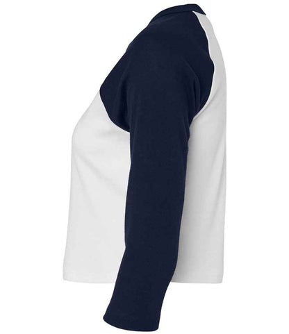 Bella Ladies Micro Rib 3/4 Raglan Baby T-Shirt