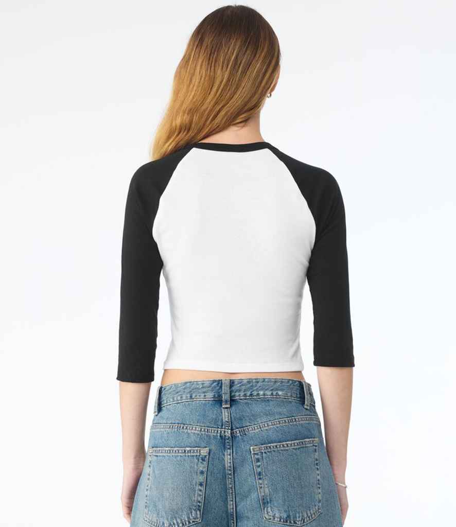 Bella Ladies Micro Rib 3/4 Raglan Baby T-Shirt