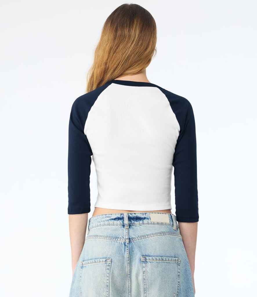 Bella Ladies Micro Rib 3/4 Raglan Baby T-Shirt