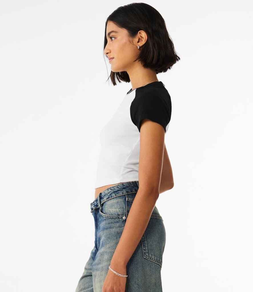Bella Ladies Micro Rib Raglan Baby T-Shirt