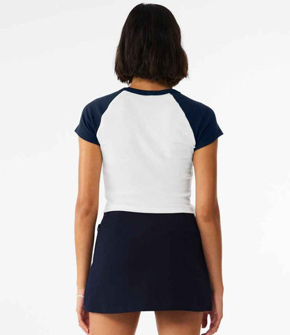 Bella Ladies Micro Rib Raglan Baby T-Shirt