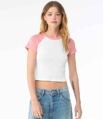 Bella Ladies Micro Rib Raglan Baby T-Shirt