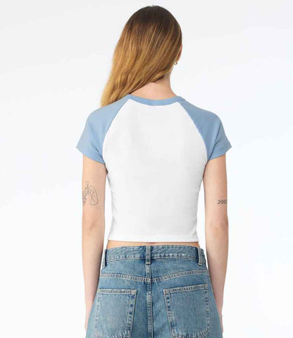 Bella Ladies Micro Rib Raglan Baby T-Shirt