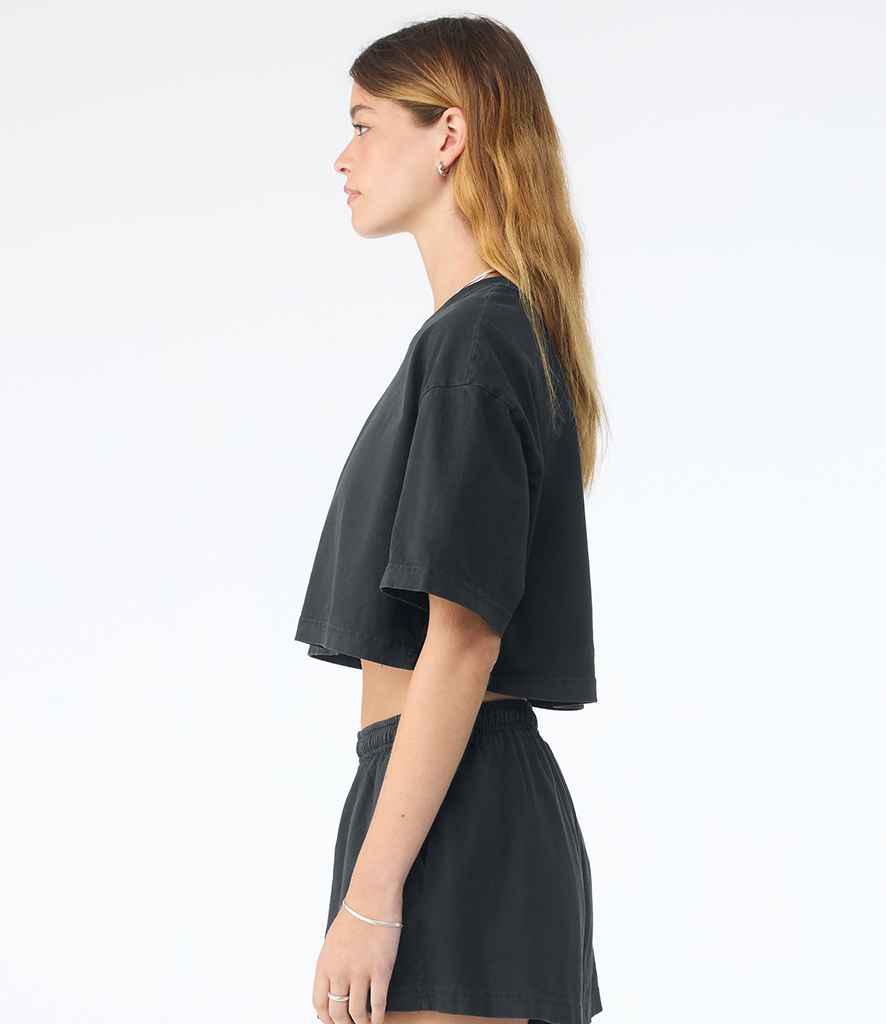 Bella Ladies Heavyweight Washed Cropped T-Shirt