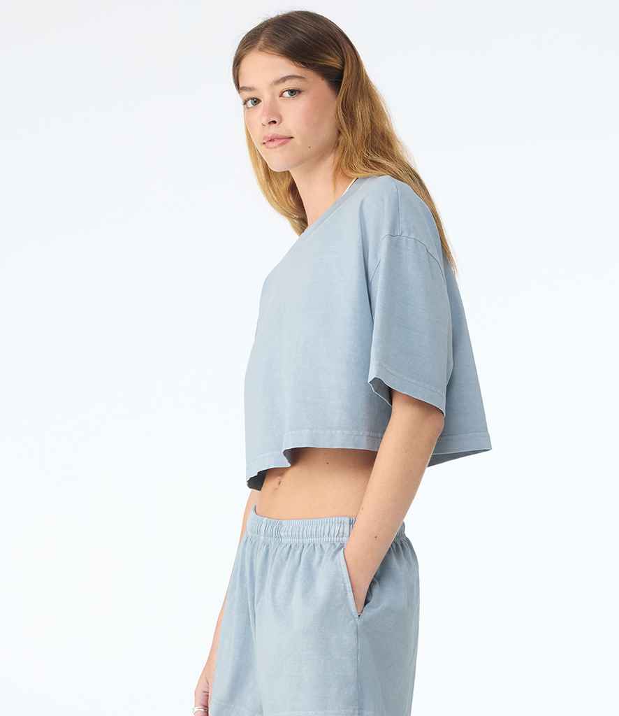 Bella Ladies Heavyweight Washed Cropped T-Shirt