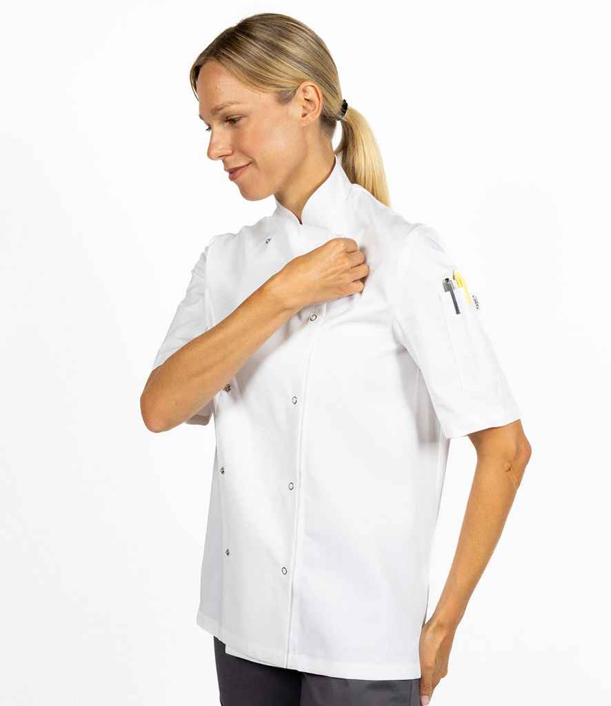Dennys Short Sleeve Press Stud Chef's Jacket