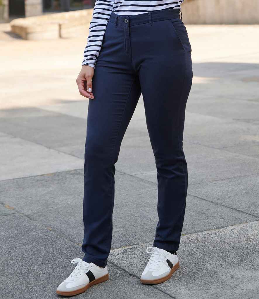 Front Row Ladies Stretch Chino Trousers