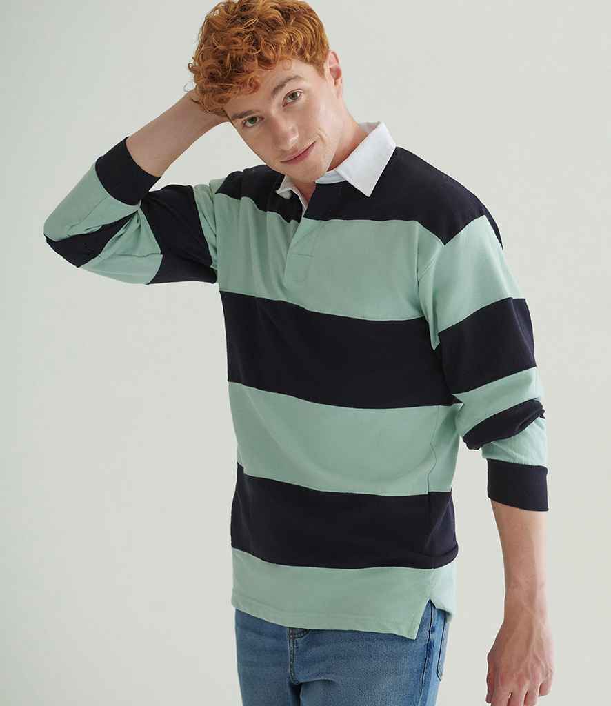 Front Row Sewn Stripe Rugby Shirt