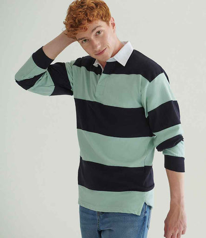 Front Row Sewn Stripe Rugby Shirt