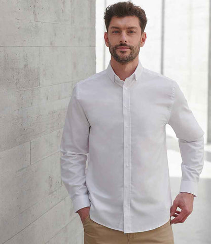 Henbury Modern Long Sleeve Classic Fit Oxford Shirt