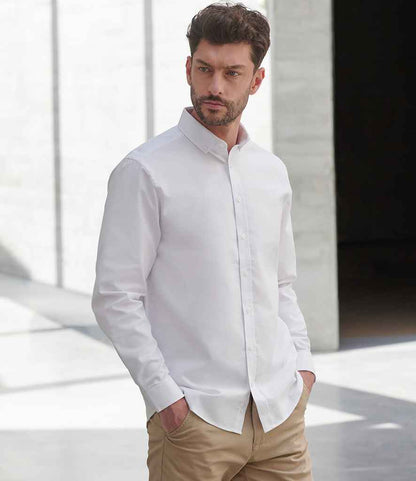 Henbury Modern Long Sleeve Classic Fit Oxford Shirt