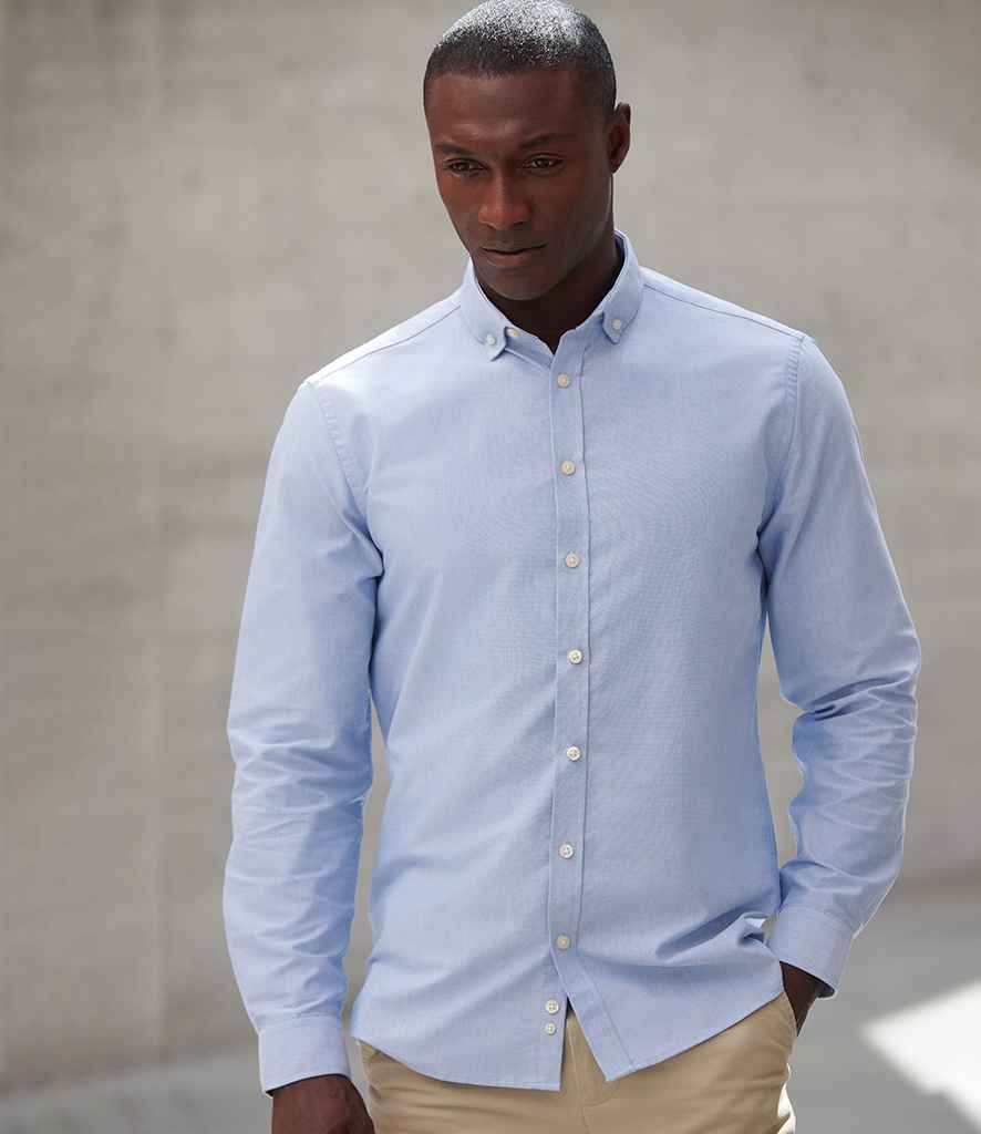 Henbury Modern Long Sleeve Regular Fit Oxford Shirt