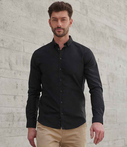 Henbury Modern Long Sleeve Slim Fit Oxford Shirt